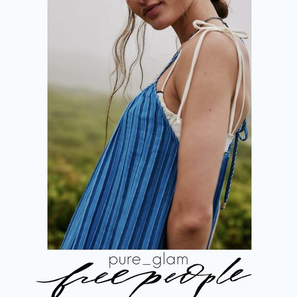 Free People dress striped midi - Picture 2 of 7